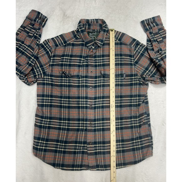 Woolrich Multicolored Button Down Plaid Long-Sleeve Flannel Shirt Size XL - Picture 6 of 8
